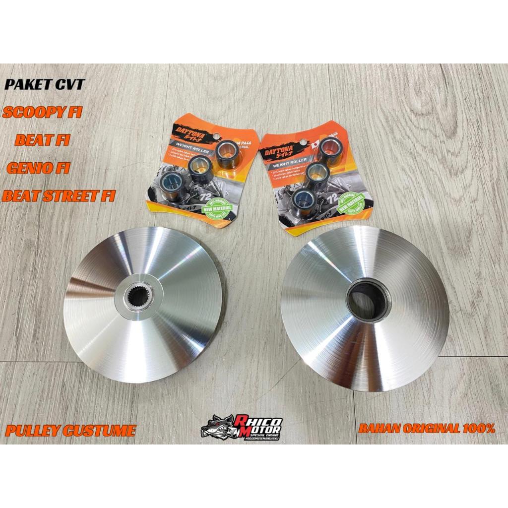 PAKET UPGRADE CVT 3 FULL KIRIAN CUSTUME. SCOOPY FI, BEAT FI, GENIO FI, BEAT STREET FI