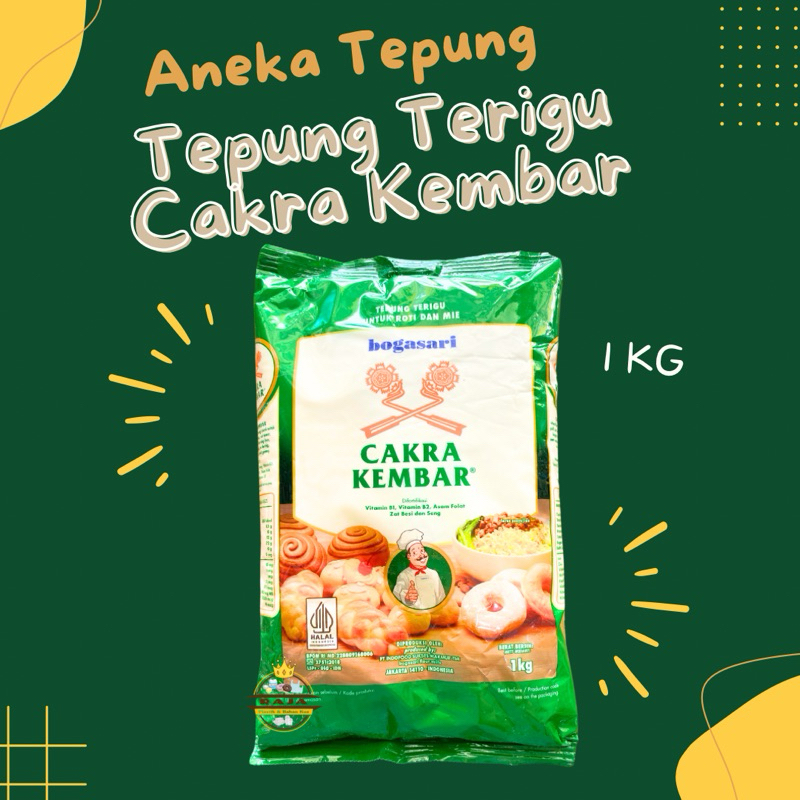 

Tepung Terigu Cakra Kembar Premium 1 KG ( Protein Tinggi )