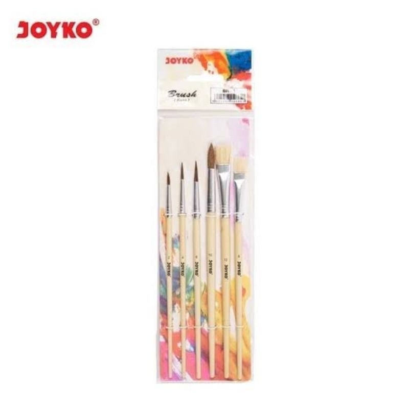 

1 SET (6PCS) KUAS LUKIS JOYKO