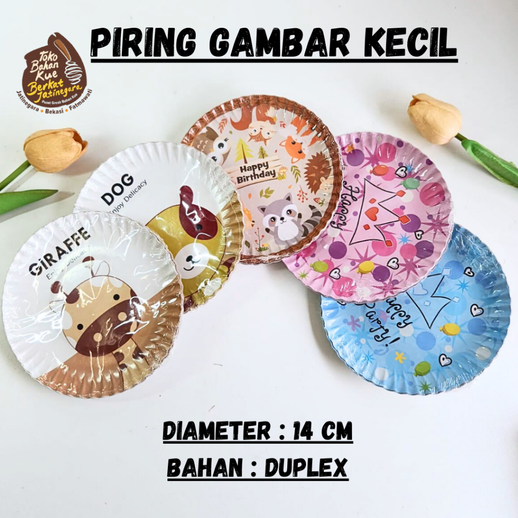PIRING GAMBAR KECIL / PIRING KERTAS / PIRING ULANGTAHUN