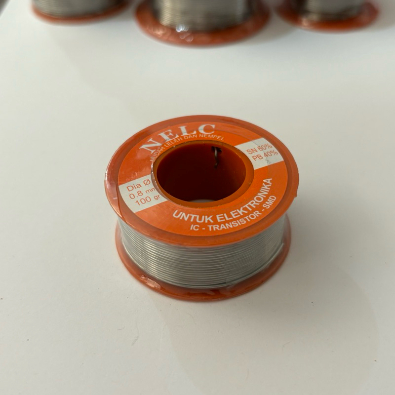 Timah NELC 100gr 0.8mm 60/40 (kualitas bagus) Original | Timah solder mudah leleh dan nempel