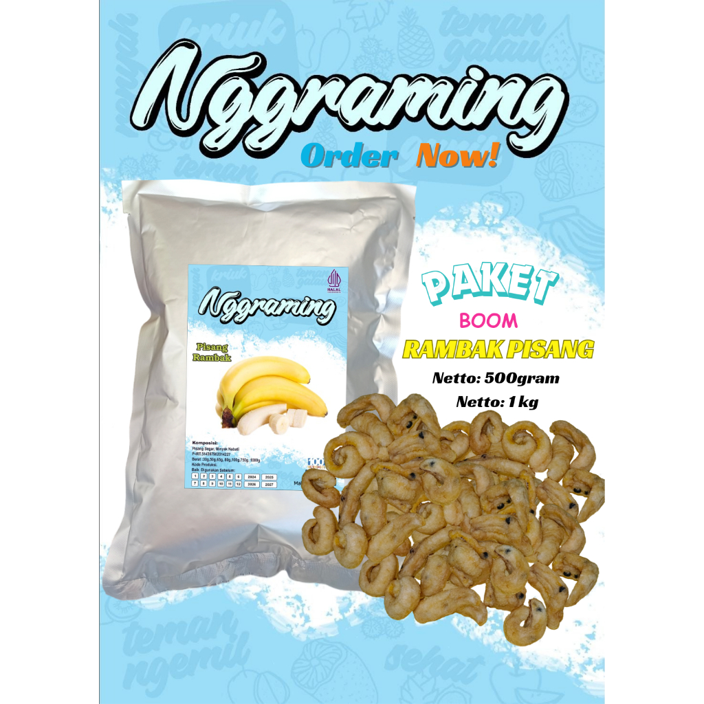 

Nggraming pisang rambak kiloan 500gr & 1kg