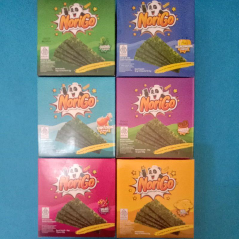 

NORIGO Rumput laut panggang 12saset@3g/ Nori Norigo 12pcs*3gram