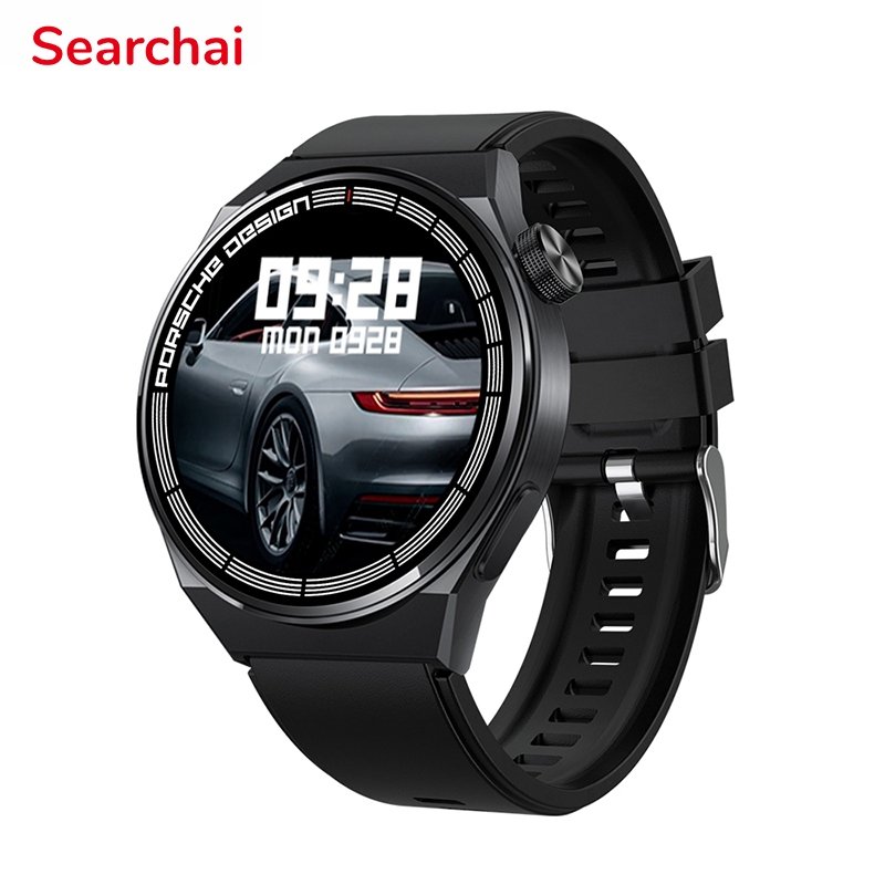 Hot Sale Searchai Gt8 Porsche Gps Nfc Smart Watch 1.28 Inch Screen Bluetooth Call Watches Heart Rate