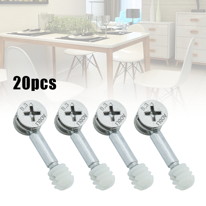 20set Baut Knock Down Minifix 3 In 1 Furniture Knock Down Set Skrup Baut Minifix 35mm