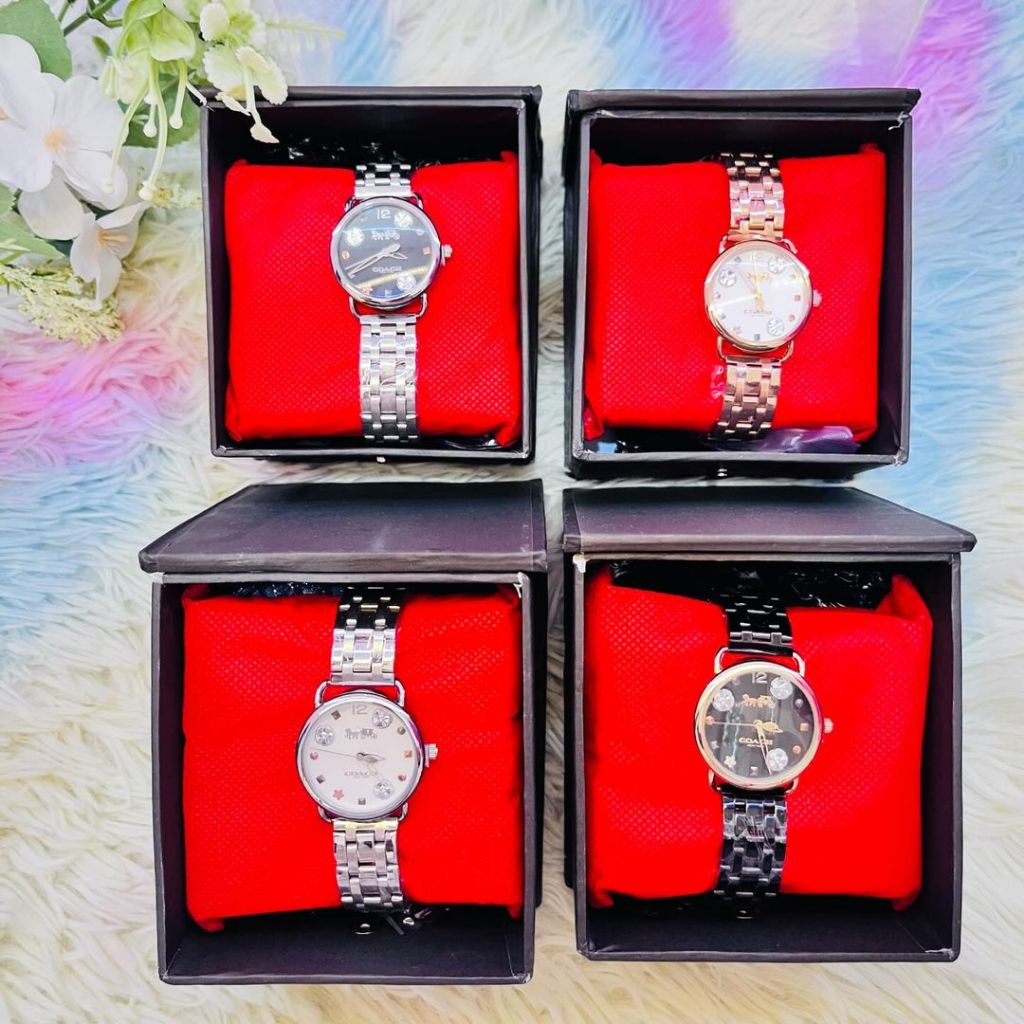 Jam Tangan Stainless Coach Flower