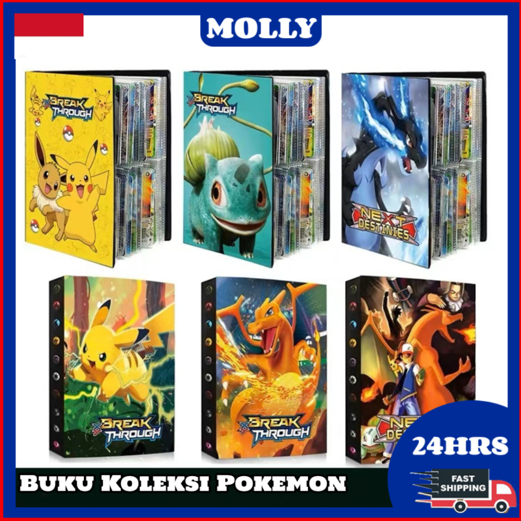 

【COD】9 Pocket 432 Card Pokemon Album Book Anime Map Game PokéMon Cards Collection Holder Binder Folder Top Toys