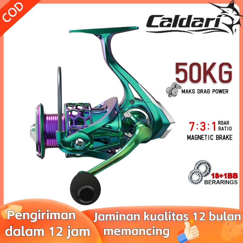 [Indonesia Spot] Fishing reel Spinning Reel+PancingTetapkan Penawaran Mesin Pancing Rod mesin castin