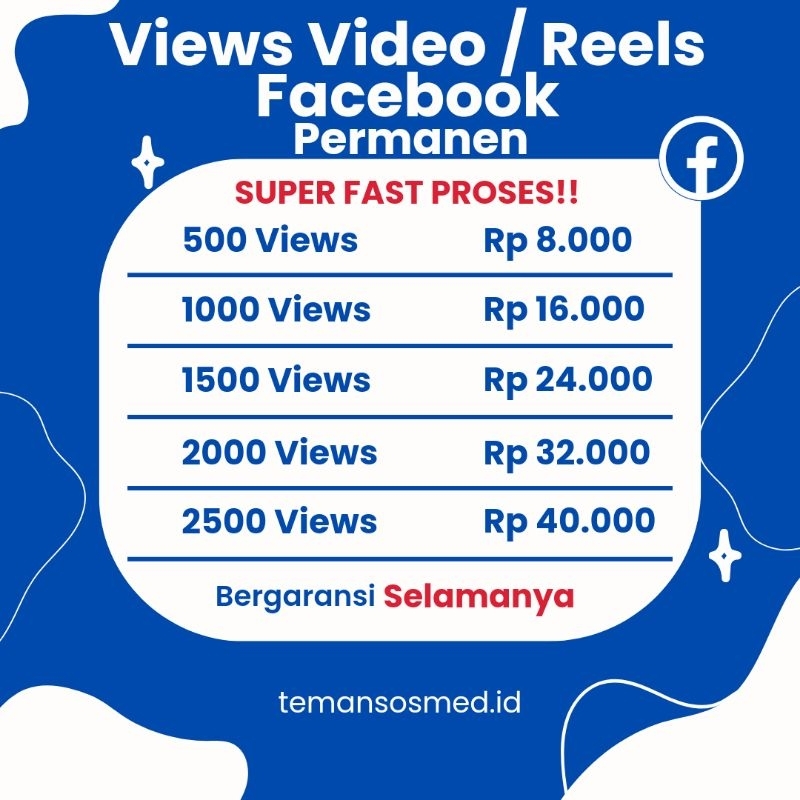 Views FB View Facebook Views Reels FB Video View Facebook Murah Proses Cepat Bergaransi Permanen