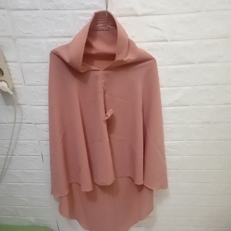 kerudung jumbo pad warna salem