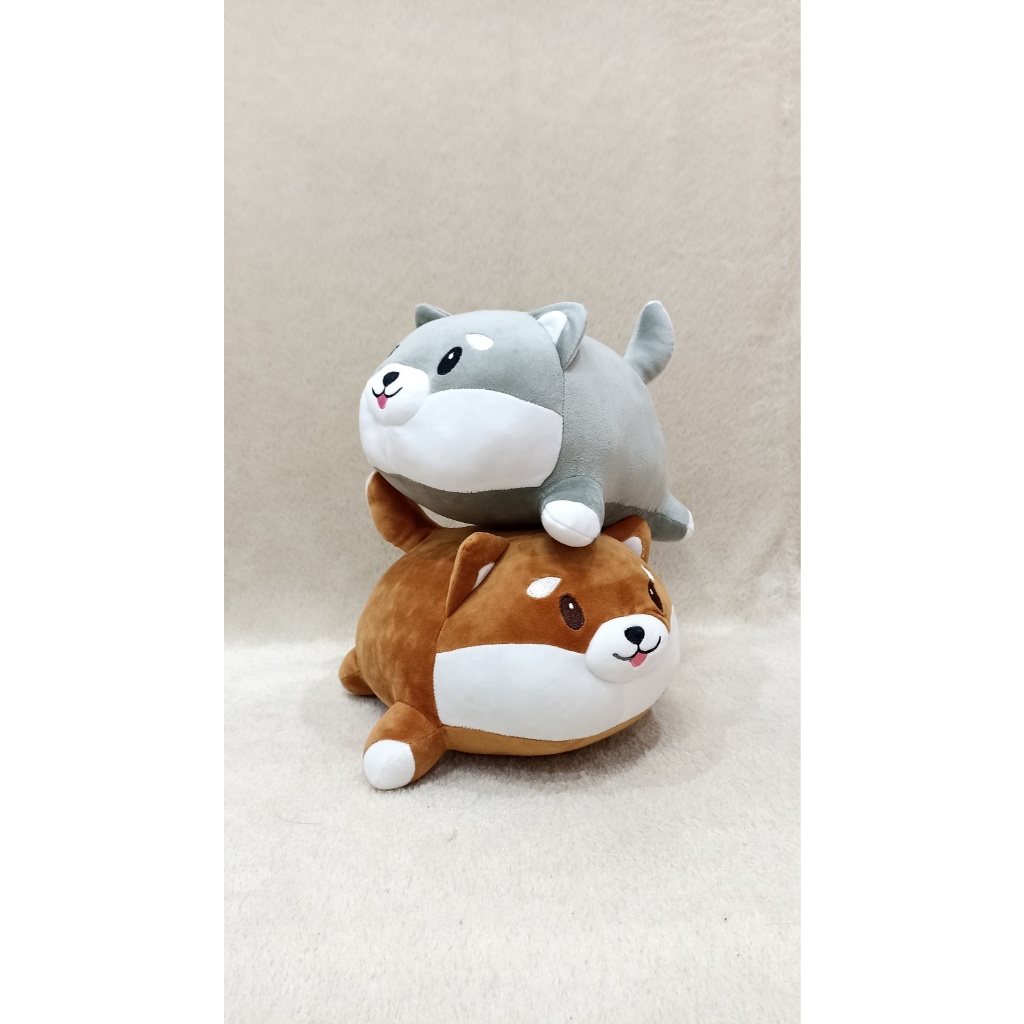 Boneka Anjing Shiba - Boneka Lying Dog Syiba Ukuran L