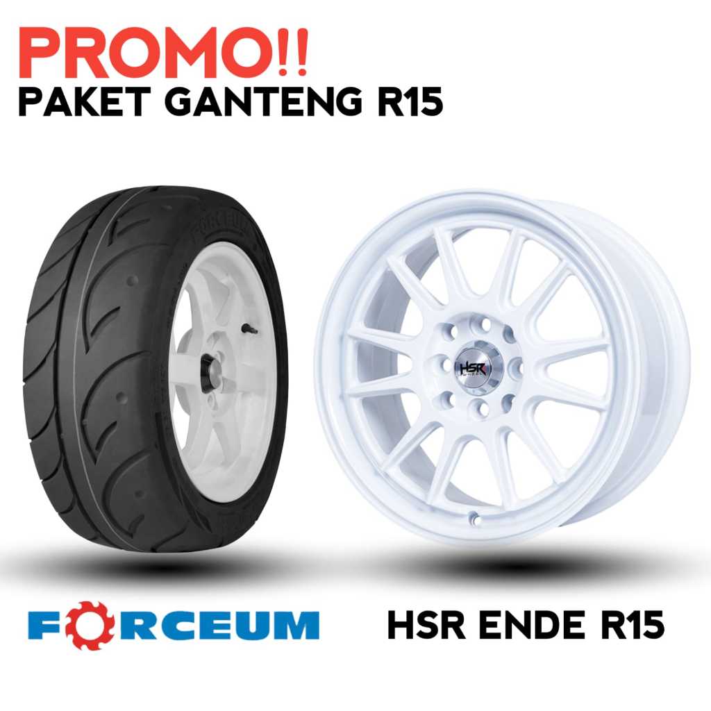 PROMOPAKET PELEK VELG RING 15 R15 PLUS BAN PALING MURAH HSR ENDE UNTUK BRIO CALYA MAZDA2 IGNIS