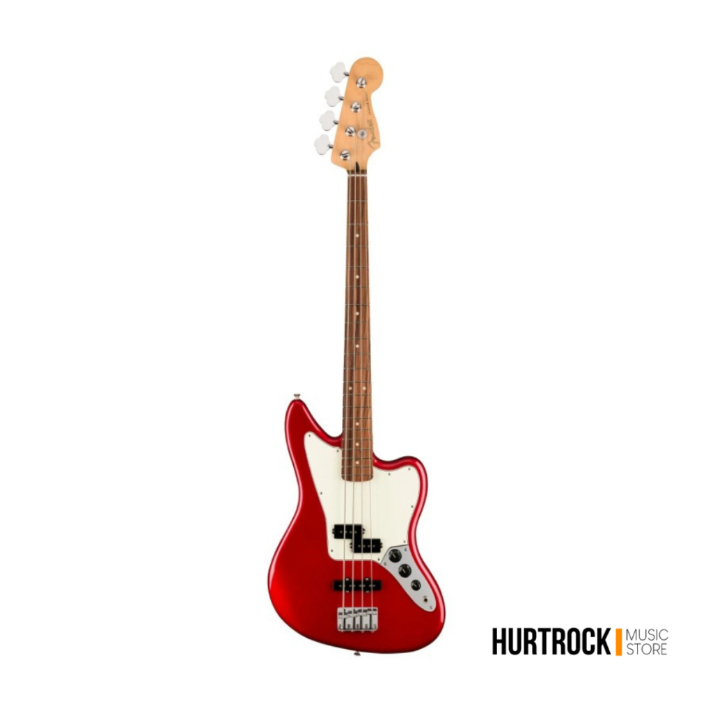 Fender Player Jaguar Bass Electric Guitar, Pau Ferro FretrBoard, Candy Apple Red