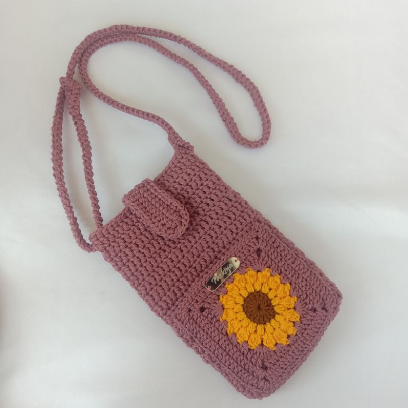 tas rajut | tas hp | tas hp rajut | tas cantik dan simpel