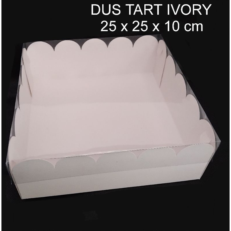 

[3 pcs] Dus Tart Ivory Tutup Mika 25 x 25 x 10cm/ Dus Kue/ Dus Souvenir/ Hampers