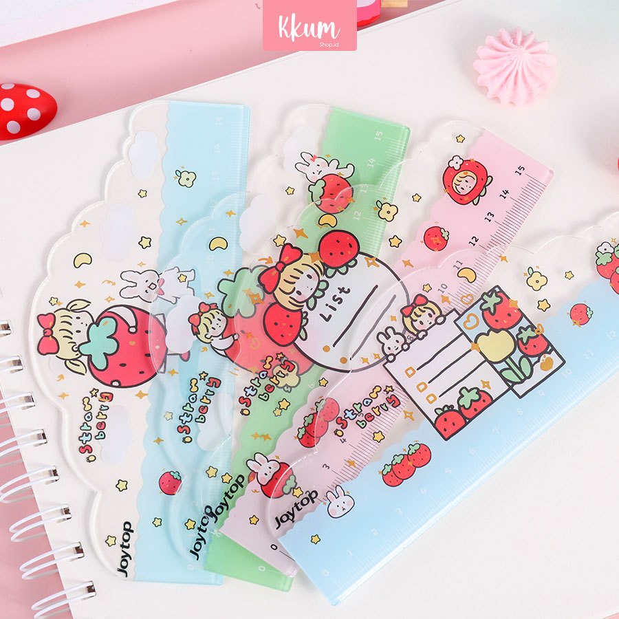 

Penggaris Plastik 15cm Stawberry Rabbit