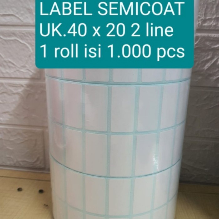 

Label Barcode Semicoated uk.40X20mm 2Line 1.000pcs Core1