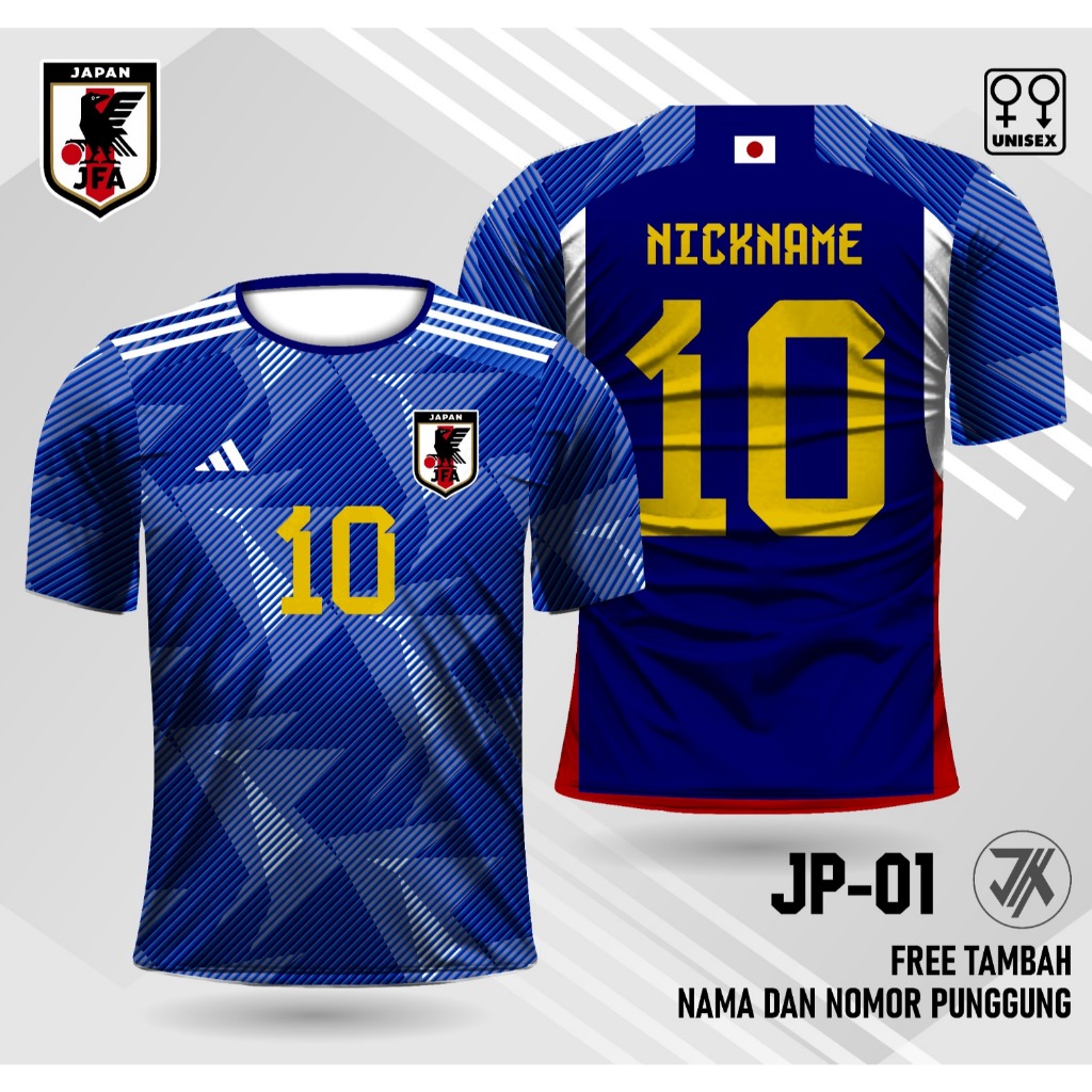 jersey bola timnas jepang baju olahraga sepakbola timnas jepang unisek free custom