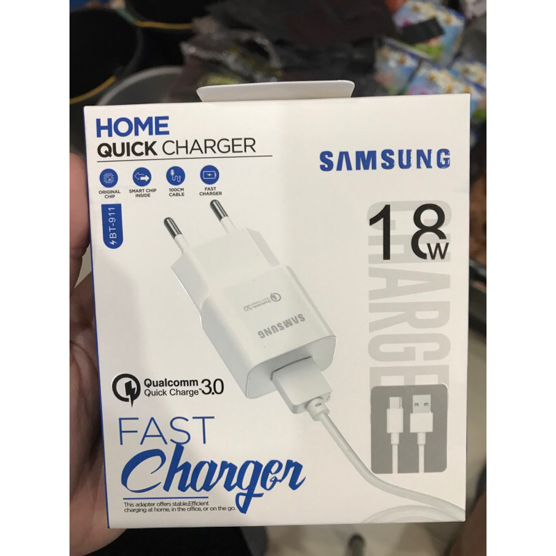 CHARGER HP SAMSUNG TYPE C FAST CHARGER 18 WATT ORIGINAL ADAPTER + KABEL