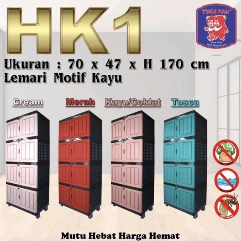 Lemari Plastik TwinPan khusus Grab/Gojek