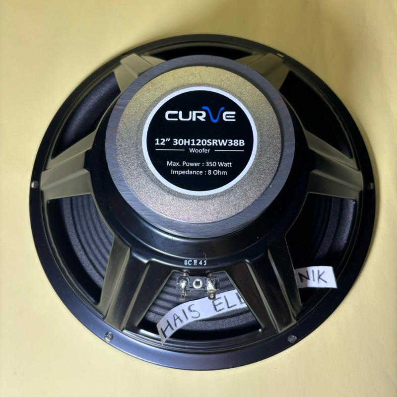 Speaker Curve 12 inch 30H12SRW38B curve 12 inch woofer bass