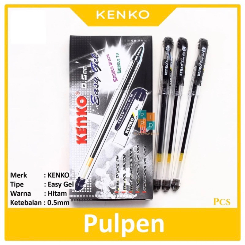 

KENKO - Pulpen Gel Pen Easy Gel Pen Variasi 0.5mm Hitam - Pcs