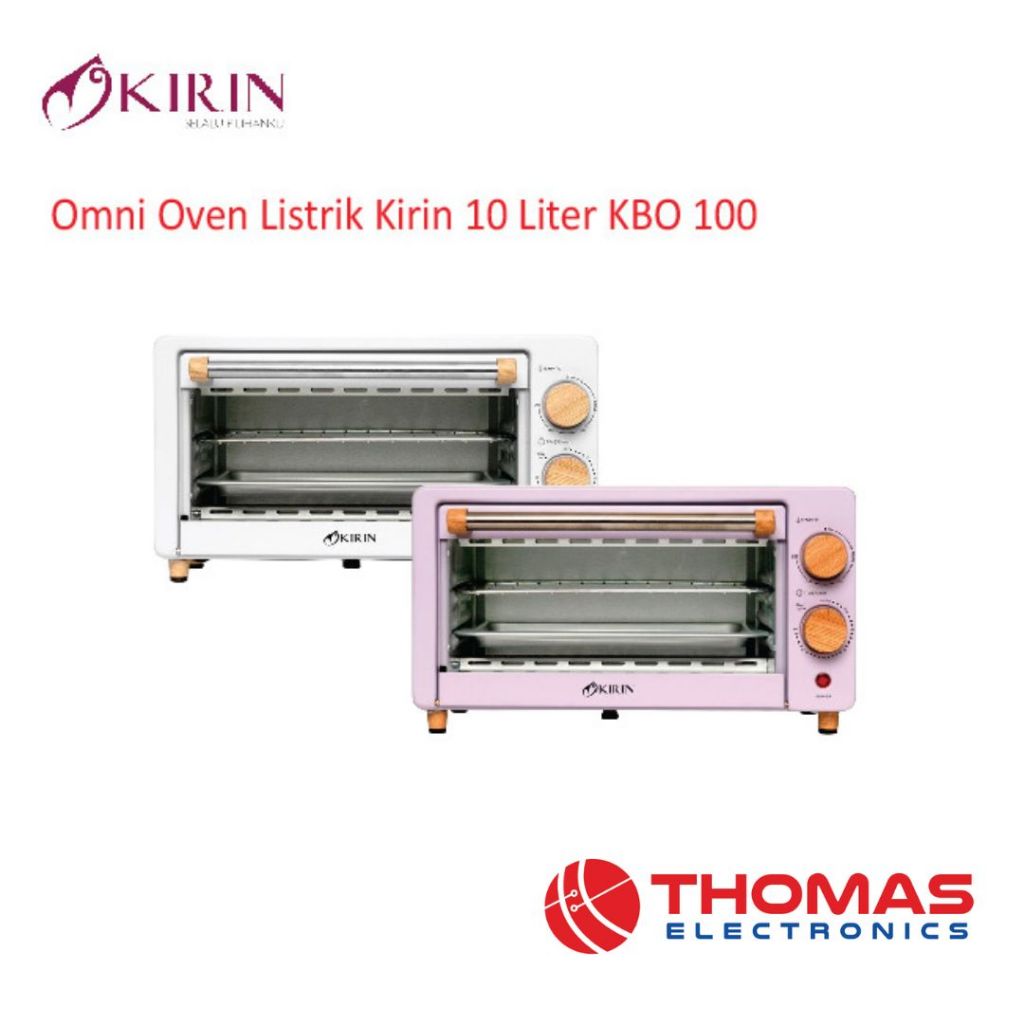 Omni Oven Listrik Kirin 10 Liter KBO100 KBO 100 White Purple Garansi Resmi