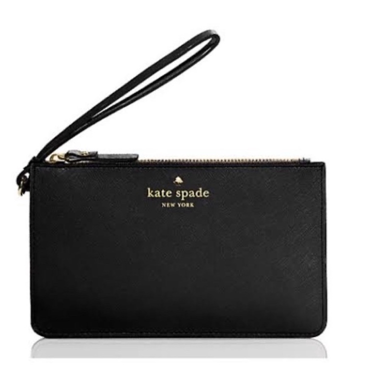 Model Baru Kate Spade Slim Bee Wristlet  Pouch Black