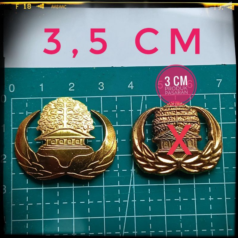 ART X95W PIN LENCANA KORPRI KUNINGAN ASLI  NO TIPUTIPU  Real Handmade  Kuningan Original  Anti Luntu