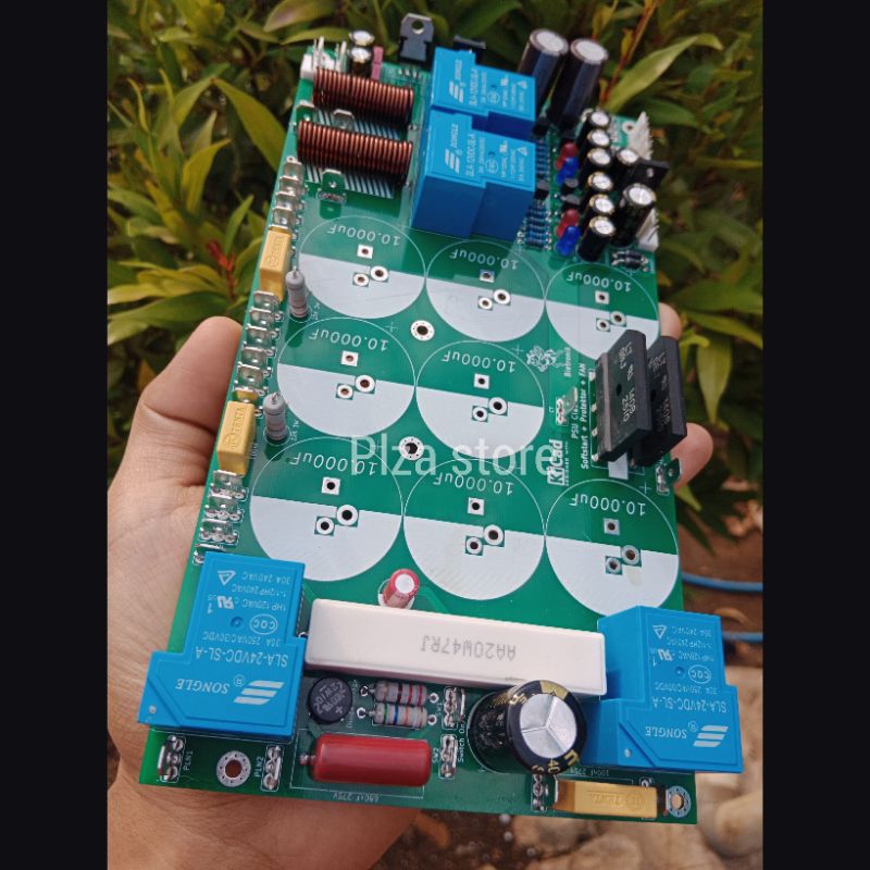 Pcb PSU isi 8 elco class AB lengkap softstar+Protector speaker+Teg Simetris+Supply Fan Kipas Bahan d