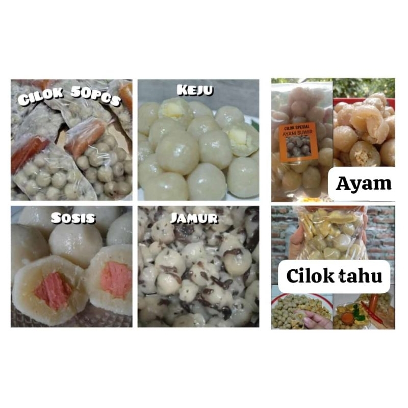 

cilok isi sosis ayam jamur keju