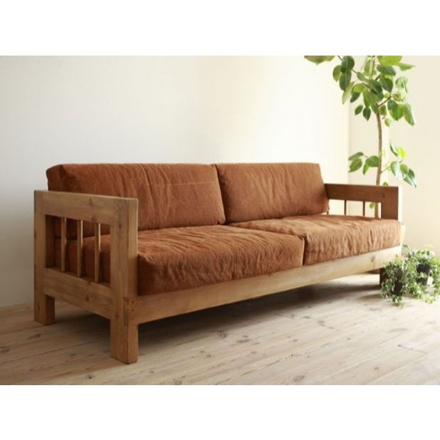 BERIL SOFA CHAIR RETRO SOFA KAYU JATI 2 SEATER SOFA MURAH BERKUALITAS Blackteak