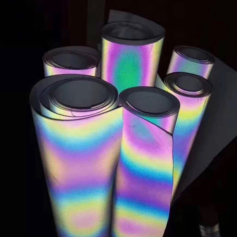 

polyflex reflektif rainbow meteran lebar 6cm best quality KODE N1T4