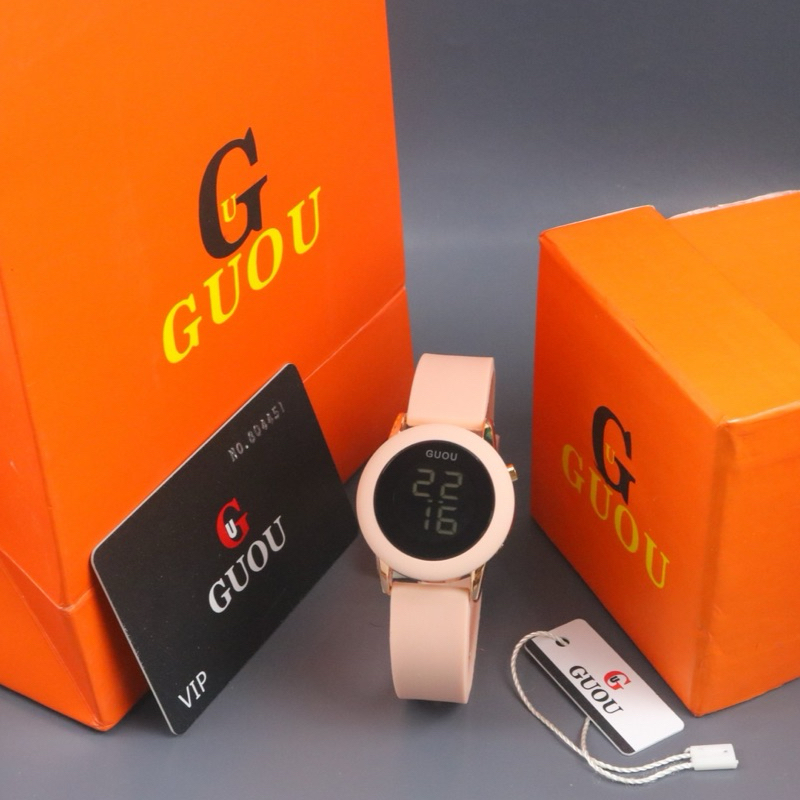 JAM TANGAN WANITA GUOU ORIGINAL DIGITAL MESIN QUARTZ DIAMETER 35MM