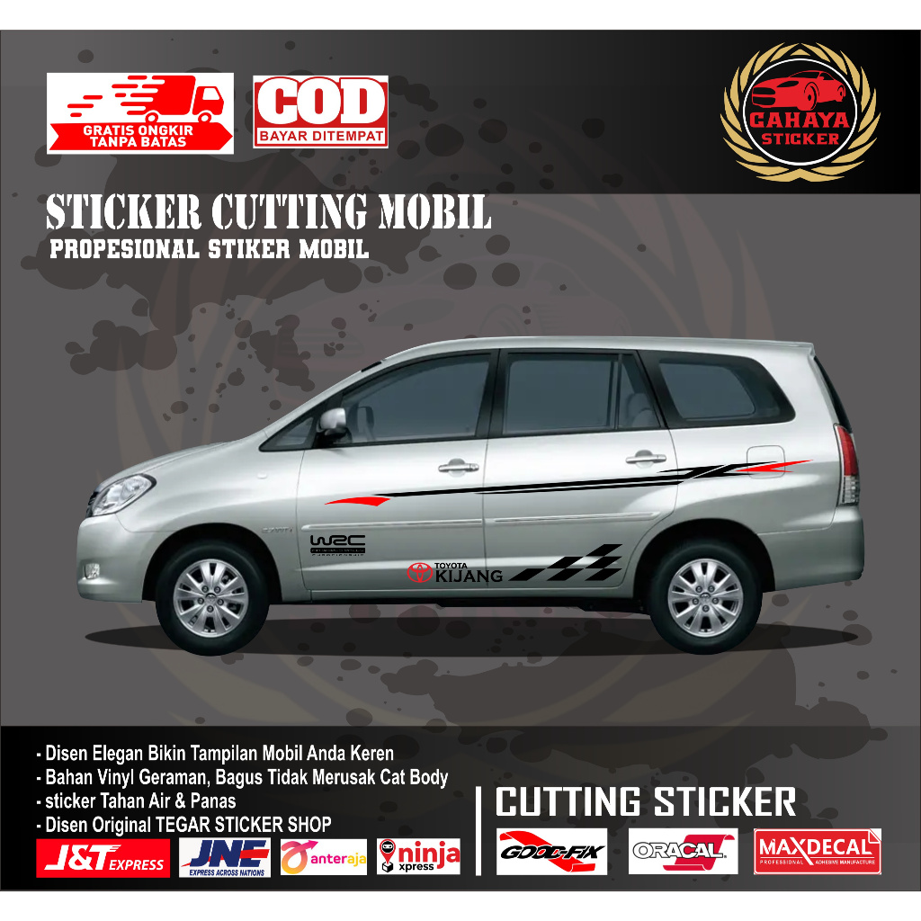 sticker mobil toyota kijang sticker lis mobil toyota kijang sticker mobil stiker motif variasi mobil