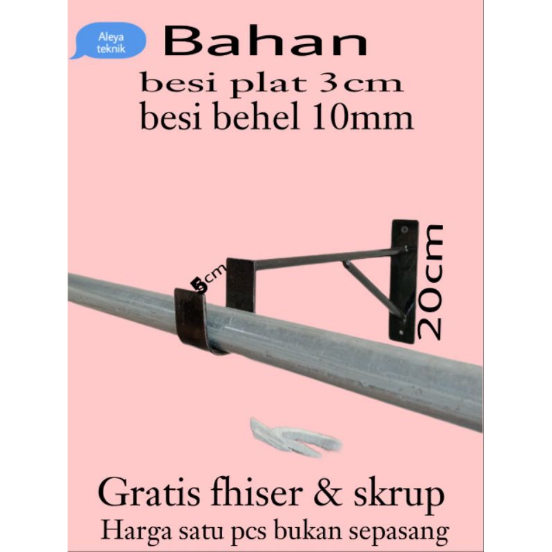 Besi siku gantungan serba guna/besi siku ambalan jemuran/ ambalan buat jemuran baju