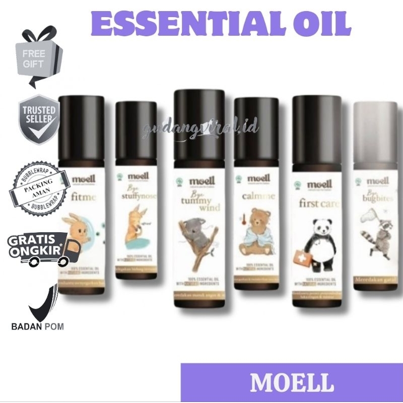 -GV- MOELL NATURAL ESSENTIAL OIL BYE BUGBITES | ESSENTIAL OIL FIRST CARE | ESSENTIAL OIL CALMME | ES