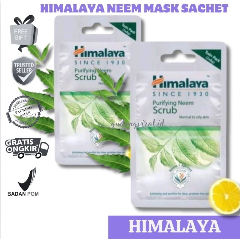 -GV- [SACHET] HIMALAYA PURIFIYING NEEM MASK 2x8 ML - SACHET HIMALAYA MASKER NEEM