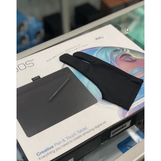 Sarung tangan drawing glove untuk pen tablet Wacom Huion