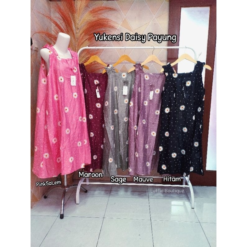 Daster Yukensi Payung Motif Bunga / Daster Lekbong Motif Bunga Cantik / Daster Tanpa Lengan / Yukens