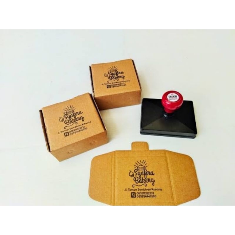 

Stempel kotak makanan bahan kardus atau kertas anti luntur