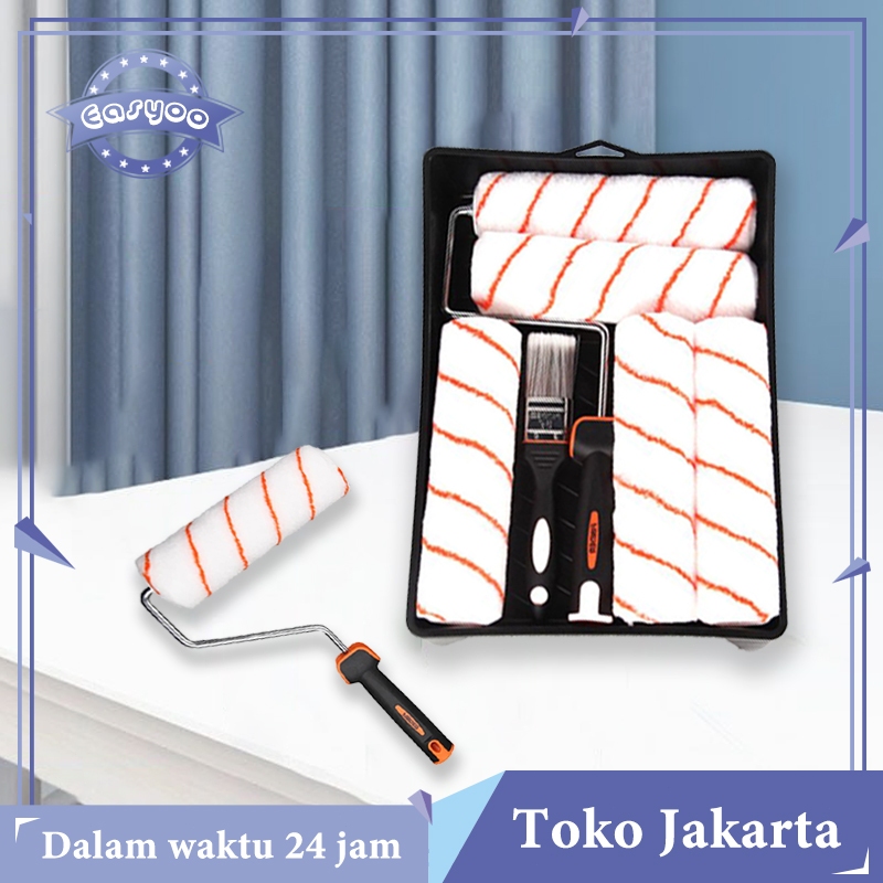 Isi 8 Roll Cat Tembok 9 Inci Paint Roller Cat Dinding Roll Tekstur Texture Motif Paint