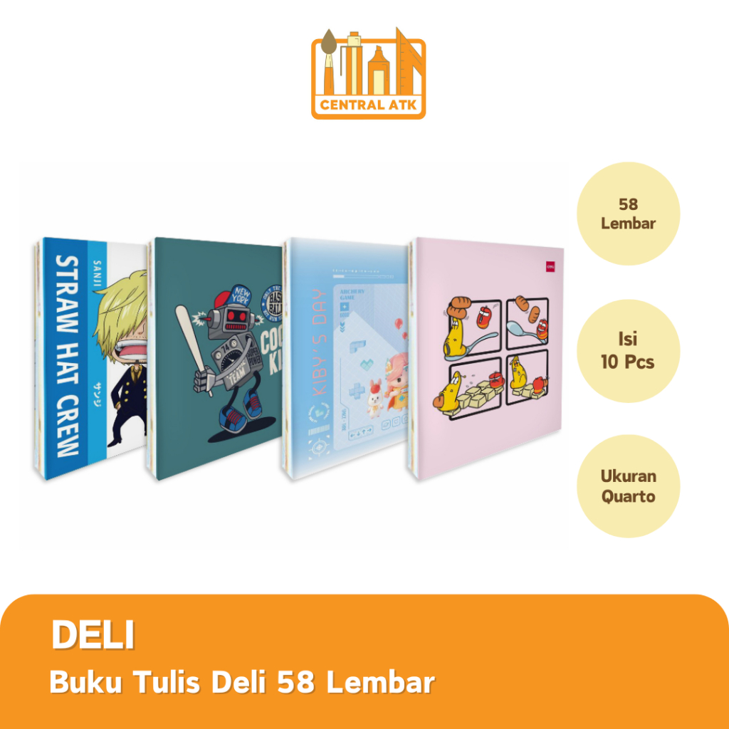 

BUKU TULIS DELI / 58 LEMBAR (1 PACK)