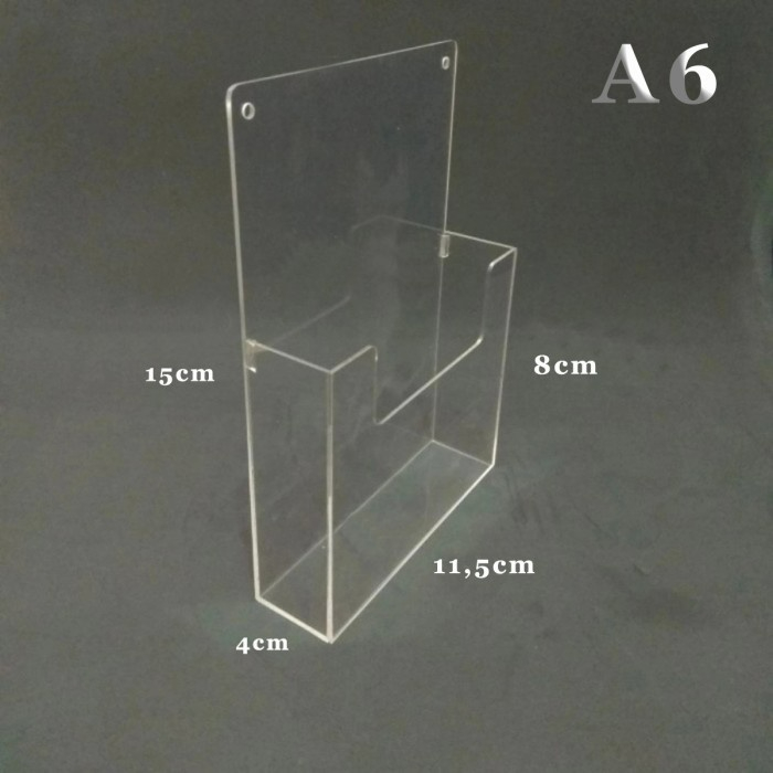 

Tempat Brosur Dinding Akrilik A6 - Display Tembok Gantung Acrylic