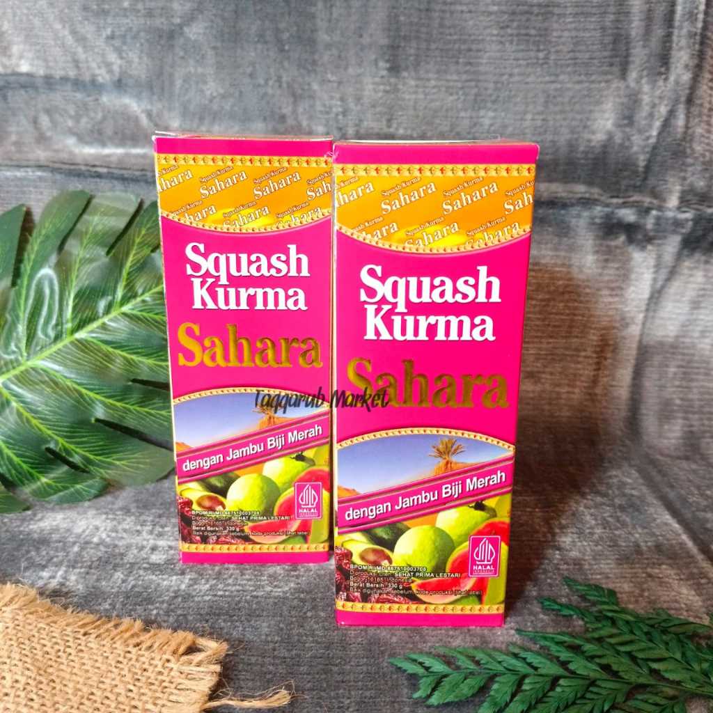 

Sari Kurma Sahara Plus Jambu Biji Merah - Sari Kurma Murni - Asli Buah Kurma 330 ML