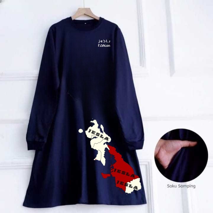 Tunik Wanita Terbaru Grecy Tunik BO Bahan Kaos Katun Combed Size  S M L XL XXL XXXL Aplikasi Sablon 