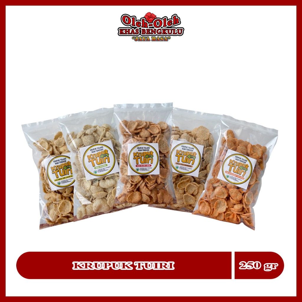 

KRUPUK TUIRI KILOAN / KERUPUK TULANG IKAN TENGGIRI / 250 GR / LIMITED EDITION HANYA