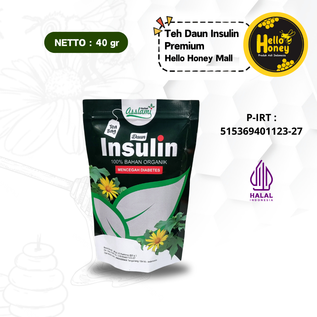

Teh Daun Insulin Alami 40 gr - Hello Honey Mall