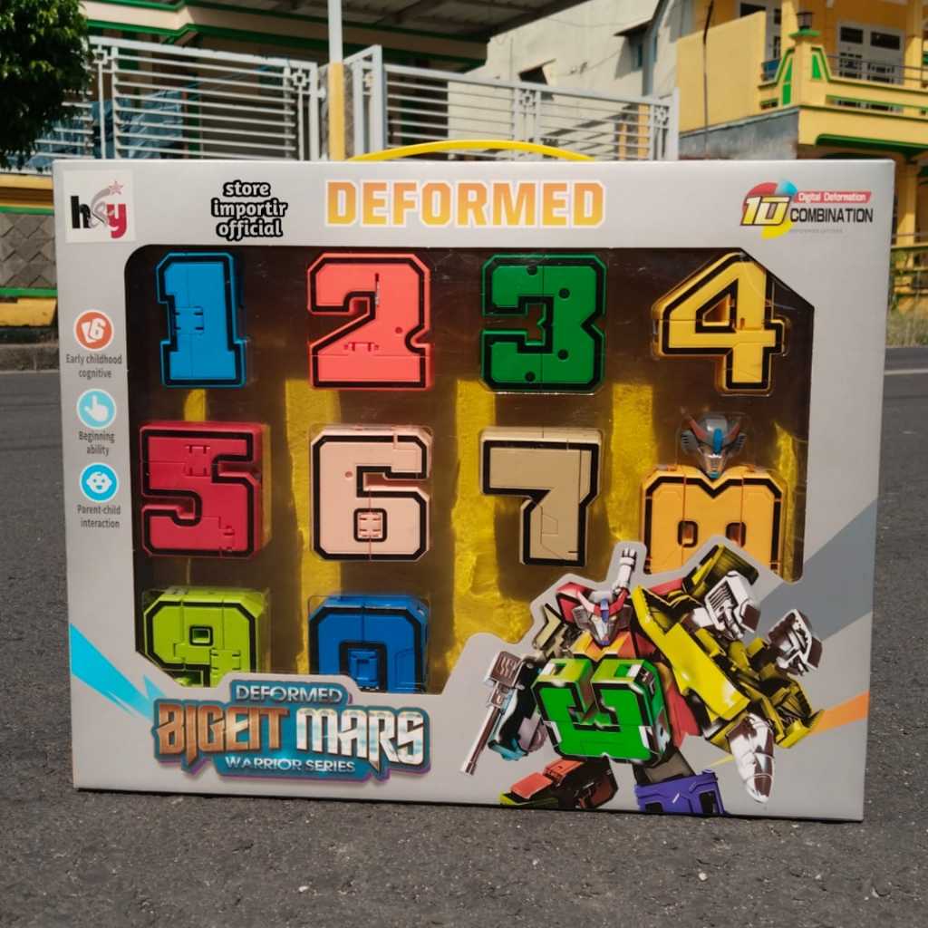 Mainan Angka Bongkar Pasar Jadi Robot 788 74Y Deform Warrior Series Robot Bisa Digabung | Mainan Edu