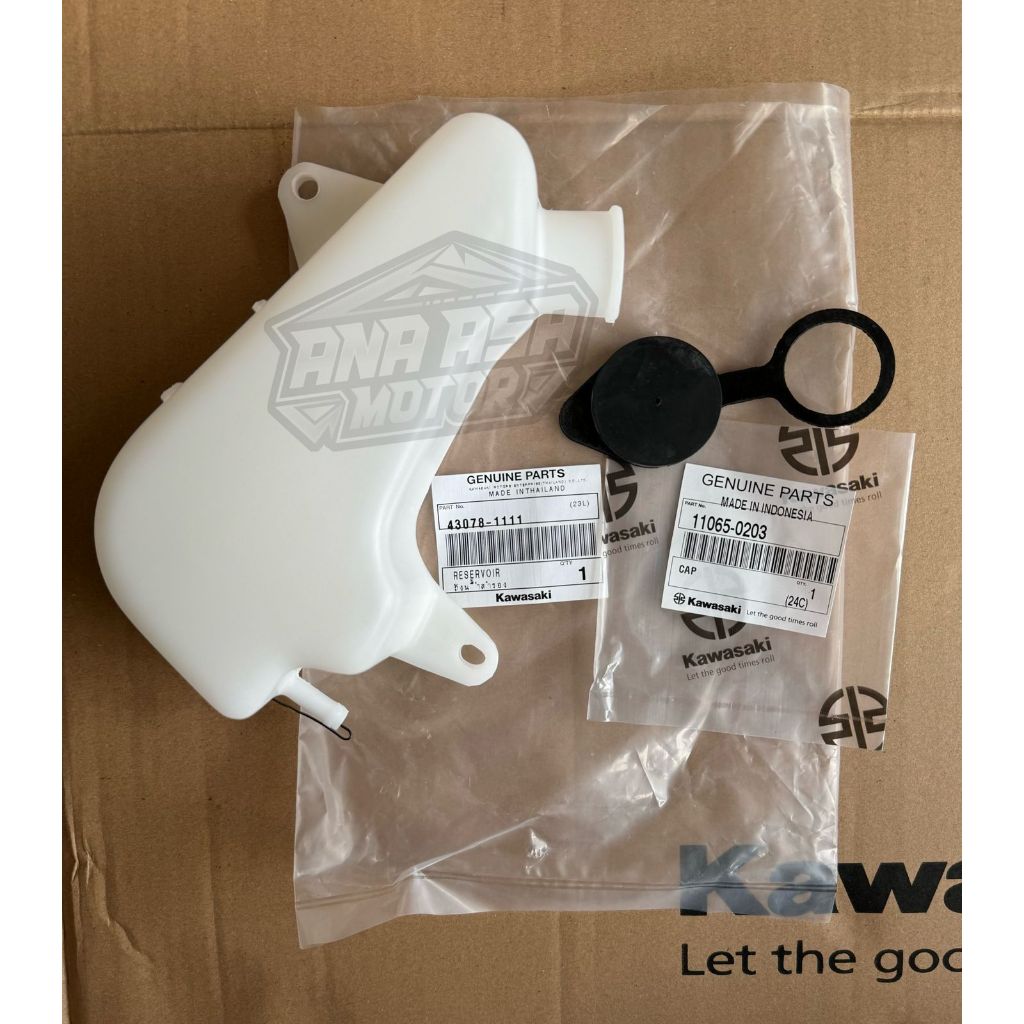 Botol Dan Tutup Tabung Penyimpanan Cadangan Air Radiator Kawasaki Ninja 150 R SS Original - 1111 / 0